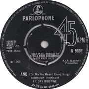 Getting Nowhere/And (To Me He Meant Everything) Parlophone R 5396 1966 side B