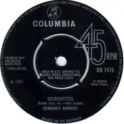 Silhouettes/Can't You Hear My Heartbeat Columbia DB 7475 1965