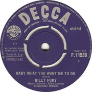 'It's Only Make Believe'/'Baby What You Want Me to Do' Billy Fury Decca F 11939