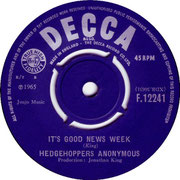 It's Good News Week/Afraid of Love Decca F 12241 1965 A side