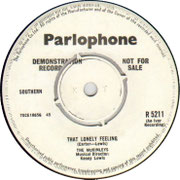 'Sweet and Tender Romance'/'That Lonely Feeling' Parlophone R 5211 1964 side B