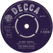 Skinny Minnie/Now I Know Decca F 12016 1964