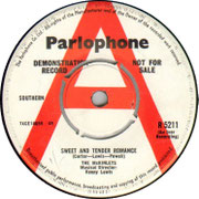 'Sweet and Tender Romance'/'That Lonely Feeling' Parlophone R 5211 1964 side A