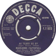 As Tears Go By/Greensleeves Decca F 11923 1964