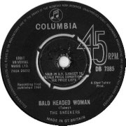 'Bald Headed Woman'/'I Just Can't Get to Sleep' Columbia DB 7385 1964 side B