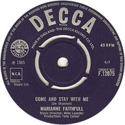 Come And Stay With Me/What Have I Done Decca F 12075 1965