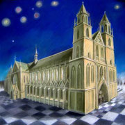 Magdeburger Dom 2009 - Pastell auf Papier, 50x65cm