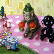 Kleiner Eisverkäufer 2014 - Pastell auf Papier, 50x65cm
