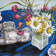 Chinesische Teestunden 2009 - Pastell auf Papier, 50x65cm (in Privatbesitz)