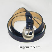 ceinture, femme, cuir, fine, marine, France