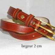 ceinture, femme, cuir, fine, marron, France
