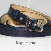 ceinture, femme, cuir, fine, marine, France