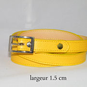 ceinture, femme, cuir, fine, jaune, France