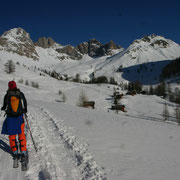 Tina vor den Casoni di Valfredda