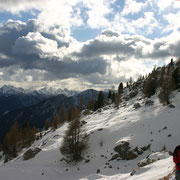 Schneefall und Sonne - was für ein Wetter