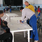 Maestro Paez y Profesor Rolón en la clase teórica.