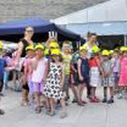 Children celebrating WOD in Slovenia at the Marine Biology Station of Piran