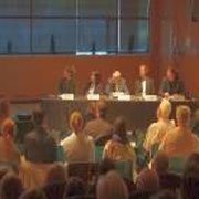 Panel and audience during the 11th event in Canada. In the panel from left to right: Ms Heather Kelday, Dr Kumiko Azetsu-Scott, Mr Bud Streeter, Dr Boris Worm and Dr Douglas Wallace