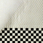 Drawing, two triangles, cut, woven, graphite, detail 2