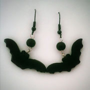 Little Black Bat Earrings