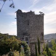 Der schwarze Turm ist Privatbesitz und bewohnt