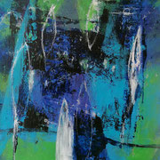 Michael F.Wyss, Acryl, Ziel vor Augen, 50x50cm, 2022