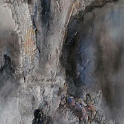 Michael F. Wyss, Gedankenblitz, Acryl, 30x90cm, 2012
