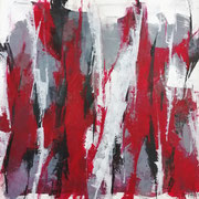 Michael F. Wyss. Turbulenzen, Acryl, 46x60cm, 2021