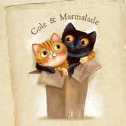 among the 3 winner of contest #CamPawcasso  Cole & Marmalade, digital art