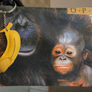 O•P•Q Tasche mit Äffle-Druck und Banane