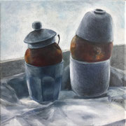 Apfelpaar 2011 (Öl auf Leinwand 30x30)