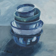 Schalen 2009 (Öl auf Leinwand 20x20)