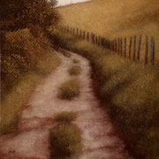 Chemin - acrylique sur bois - 45x45 cm - 2004 - M.Pavlïn