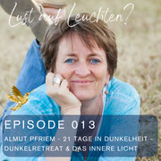 Almut Pfriem bei Lust auf Leuchten Podcast über Dunkelretreats
