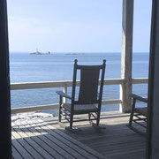 View from the porch of the Oceanic Hotel at Star Island