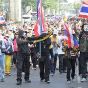 Regierungsgegner auf den Straßen Bangkoks.