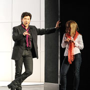 Geani Brad (Malatesta), Ingrid Frøseth (Norina), Foto: Nils Klinger