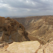 Uitzicht vanaf de top van Massada (430 m hoog)