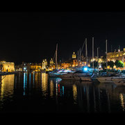 Malta - Hafen von Bormla by night