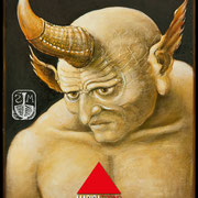 l'Occultista - Olio e tempera su tavola 30x24 ©SergioMinero - MagicaTorino 2015