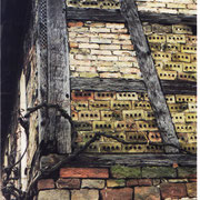 Pfosten von Rathaus von 1594, verbaut an Fronmühle