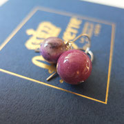 ショコラのように - ラズベリーマーブル (ピアス) / Chocolat - Rasberry Marble (earrings)