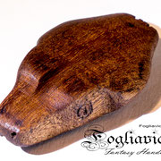 Commissione Snake Head: legno intagliato a mano 