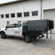Ford Ranger Ladefläche mit abgesetzten Boxaufbau - Variabler Pickup-Aufbau