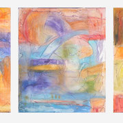 Energy,Triptychon, Mischtechnik auf Leinwand, 130 x 60