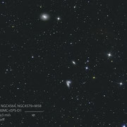 NGC4567, NGC4568, NGC4564, NGC4579=M58 (Virgo), Teleskop BorenSimon, Kamera ZWO ASI2600MC+LPS-D1