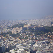 Lycabette - Superbe vue sur l'Acropole. Une merveille !! En arrière plan le port du Pirée.