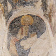 Mystra - Reste de fresque bysantine.