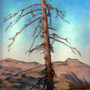 Dürrer Baum, Öl auf Leinwand, 40x50