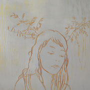 FELD, 2013, Acryl auf Sperrholzschnitt,  65 x 80 cm